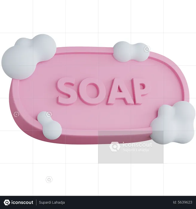 Soap With Foam  3D Icon