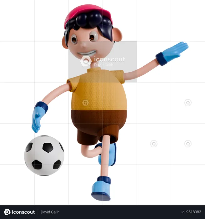 Soccer Fun  3D Illustration