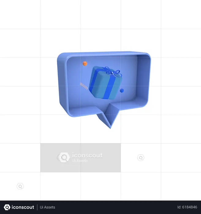 Social giftbox  3D Icon