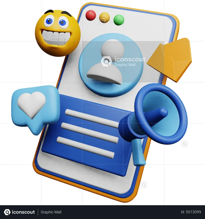 Social Marketing  3D Icon