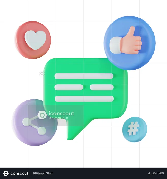 Social Media  3D Icon