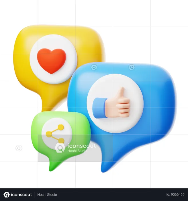 Social media  3D Icon