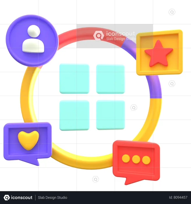 Social Media  3D Icon