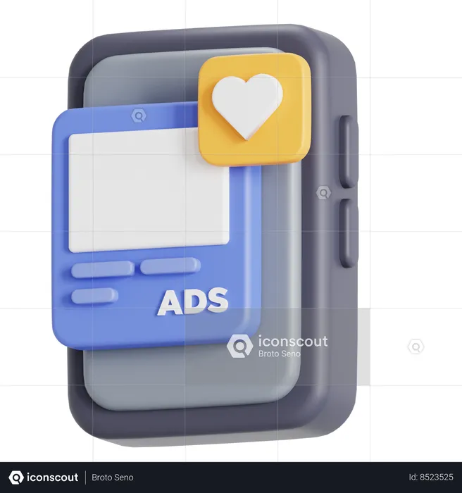 Social Media Ads  3D Icon