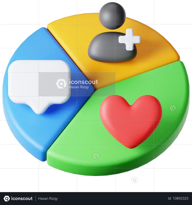 Social Media Analysen  3D Icon