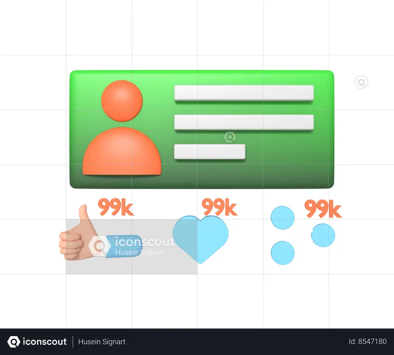 Social Media App  3D Icon