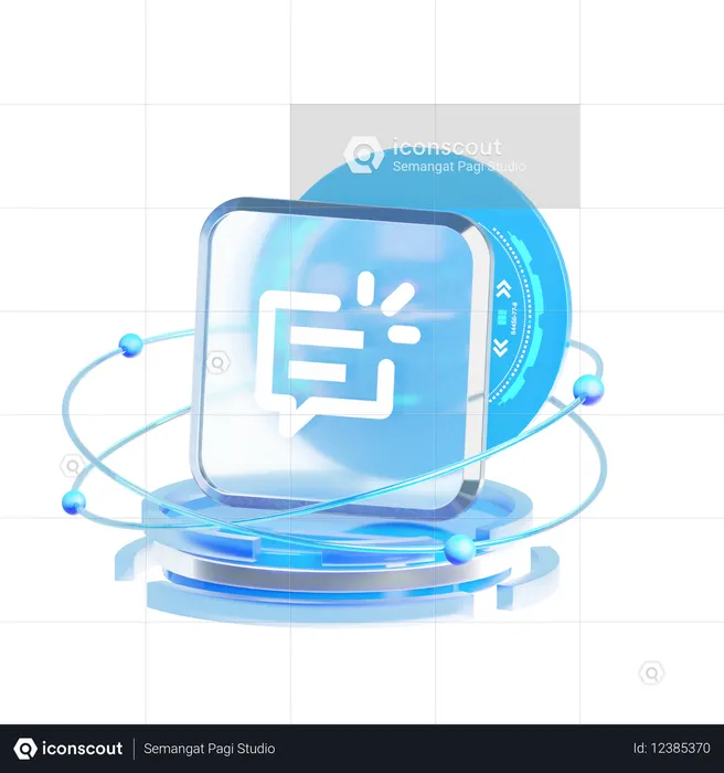 Social Media Comment  3D Icon