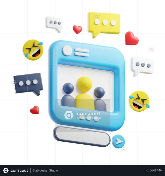 Social Media Comment  3D Icon