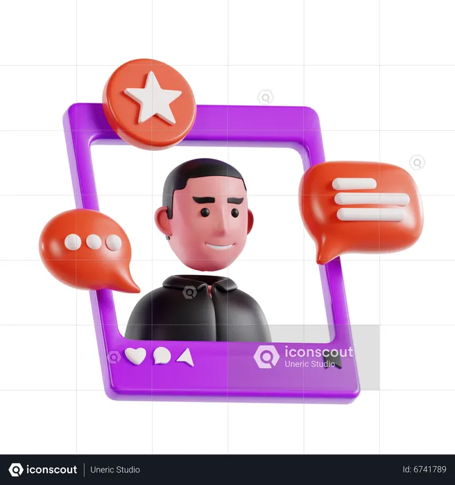 Social Media Influencer  3D Icon