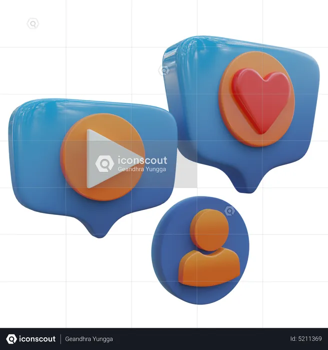 Social-Media-Liebe  3D Icon