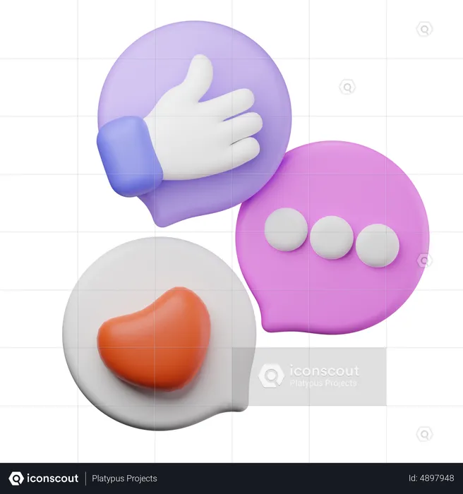 Social Media Like  3D Icon