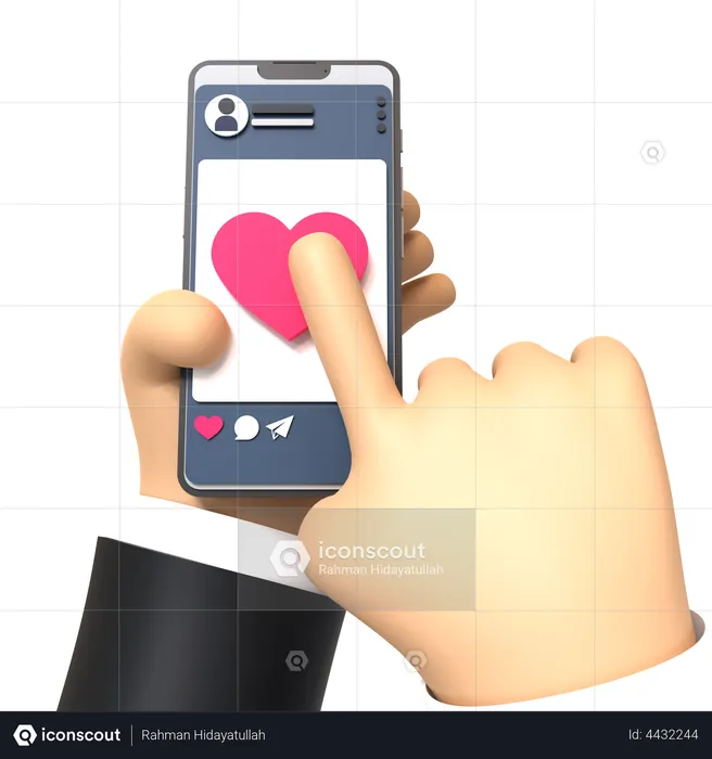 Social Media Like Giving Hand Gesture  3D Illustration