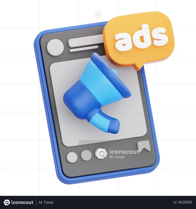 Social Media Marketing  3D Icon