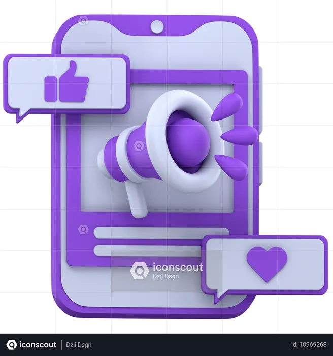 Social Media Marketing  3D Icon