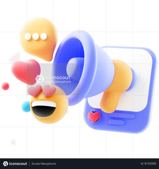 Social Media Marketing  3D Icon