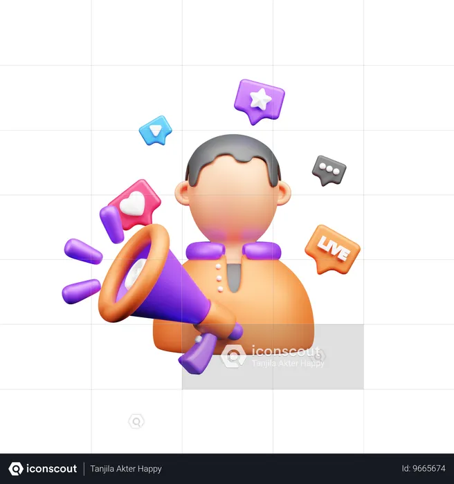 Social Media Marketing  3D Icon