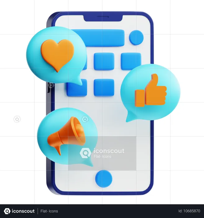 Social Media Marketing  3D Icon