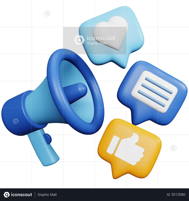 Social Media Marketing  3D Icon