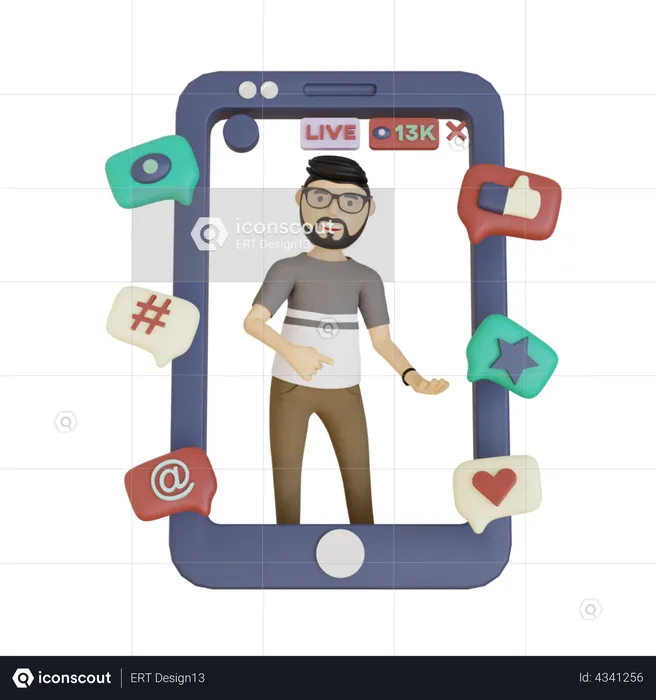 Social Media Marketing  3D Illustration
