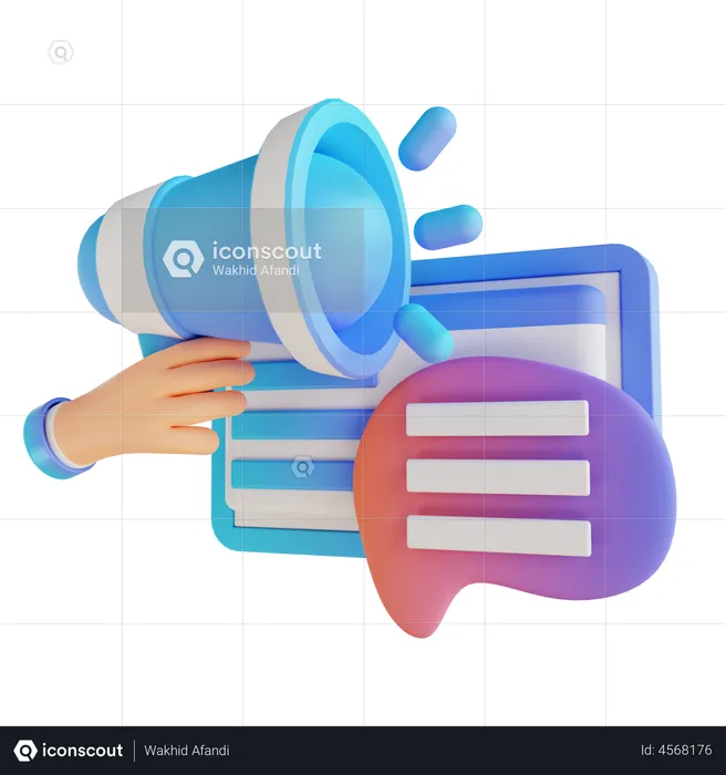 Social Media Marketing  3D Illustration