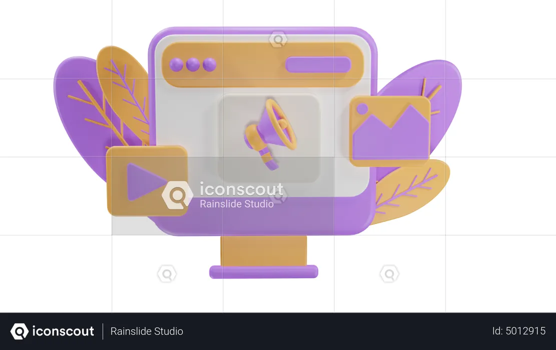 Social media Marketing  3D Icon