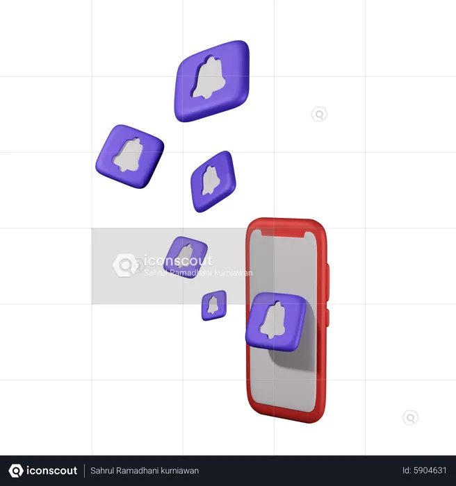 Social Media Notifications  3D Icon