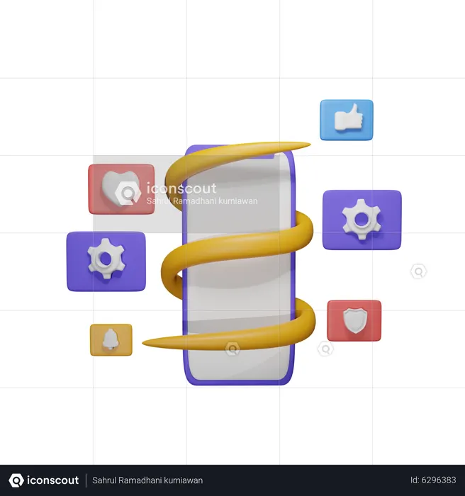 Social Media Platform  3D Icon