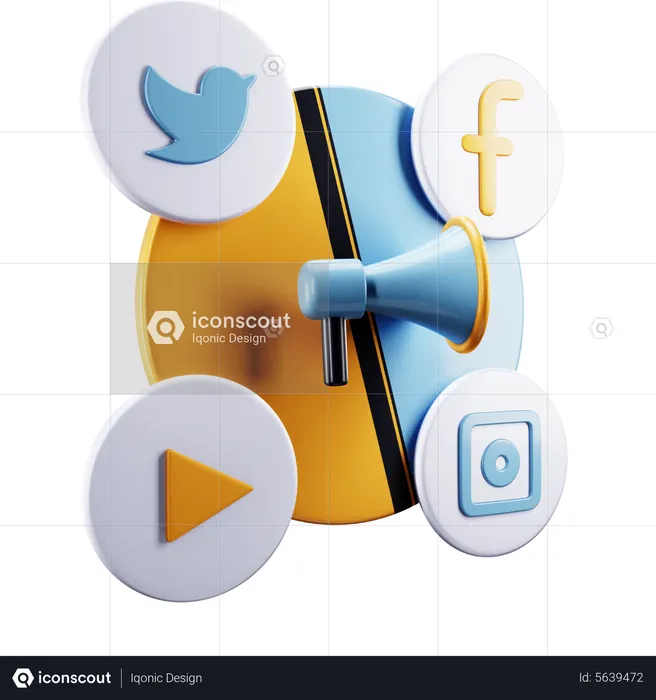 Social Media Promotion  3D Icon