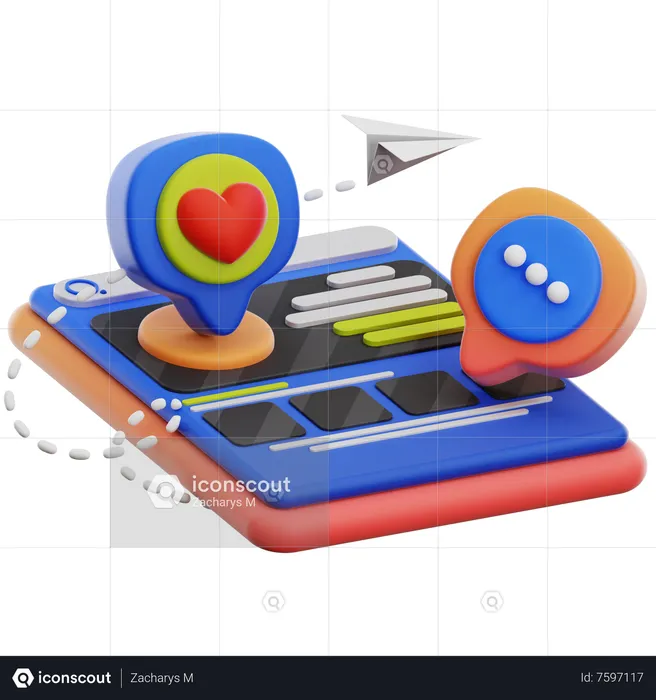 SOCIAL MEDIA SUPPORT  3D Icon