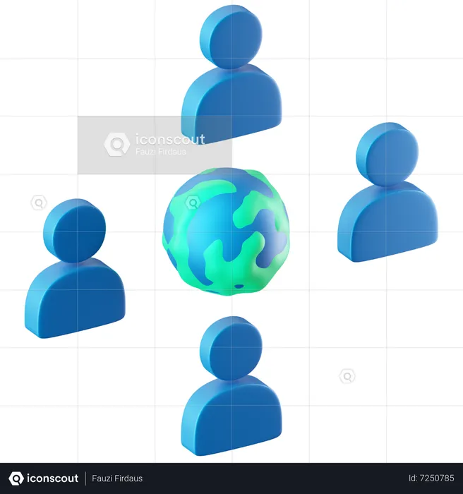 Social Network  3D Icon