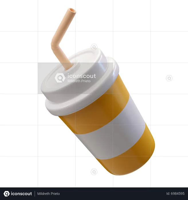 3d rendering of soda cup fast food icon 13995946 PNG