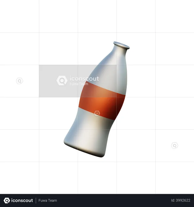 Limo-Flasche  3D Illustration