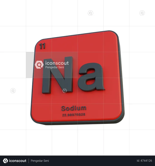 Sodium  3D Illustration