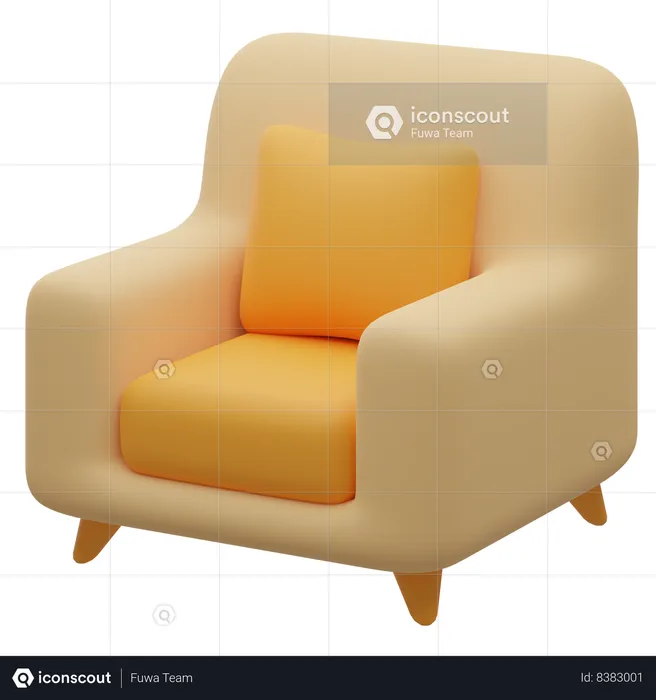 Sofá  3D Icon