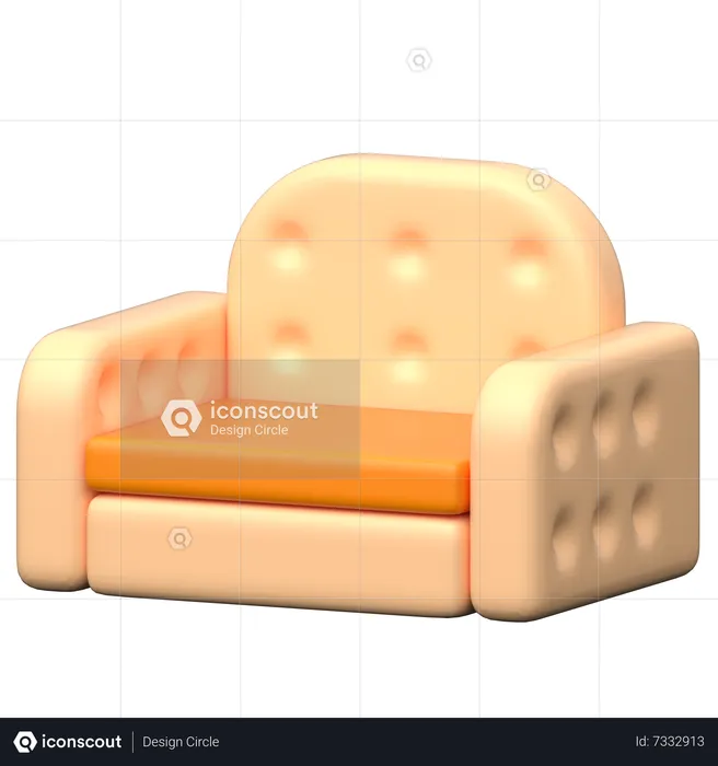 Sofá  3D Icon