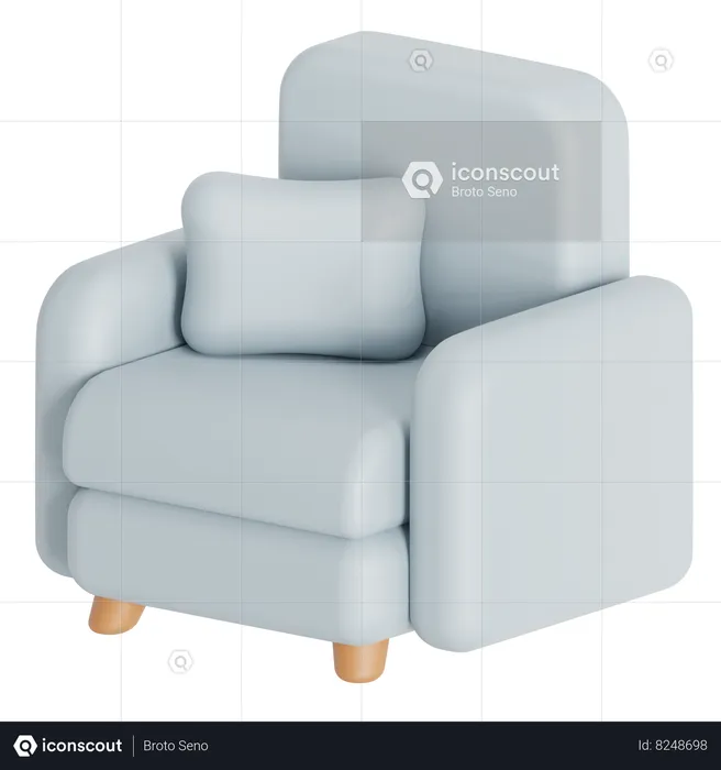 Pequeño sofá  3D Icon