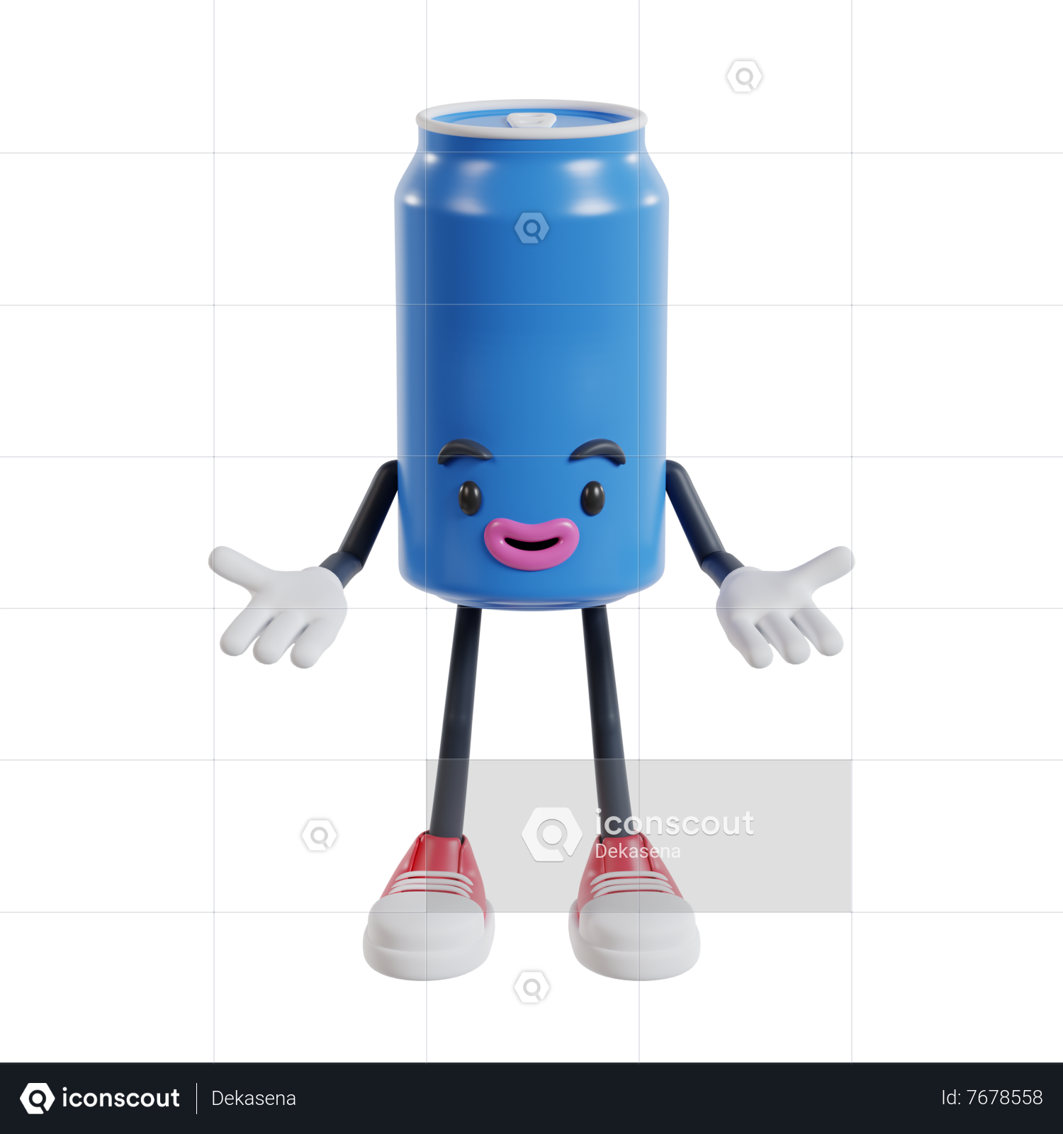 soft drink cans character posing talking with open hand 9352296 7678558