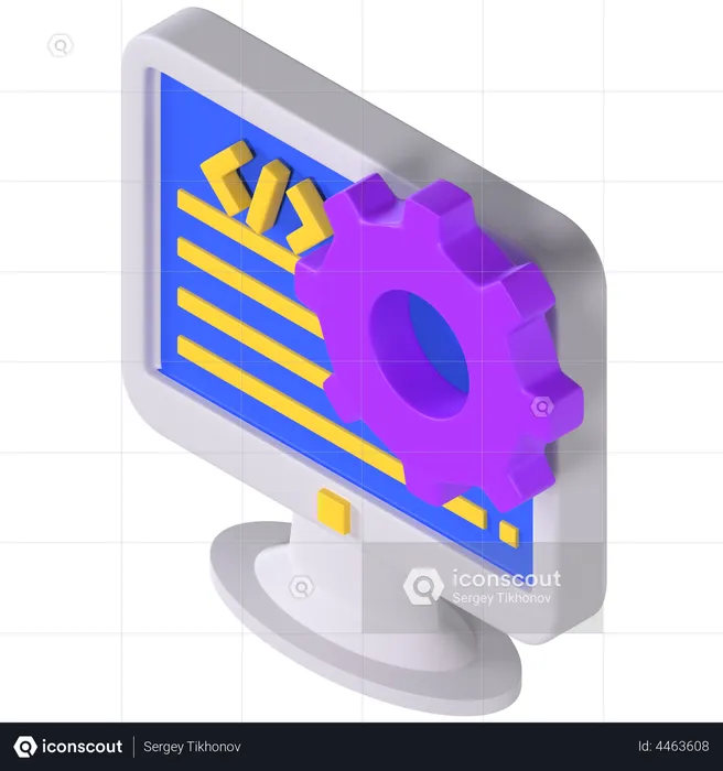 Software Development  3D Illustration