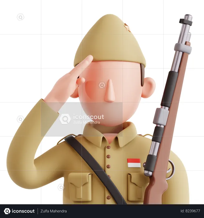 Soldat indonésien  3D Icon
