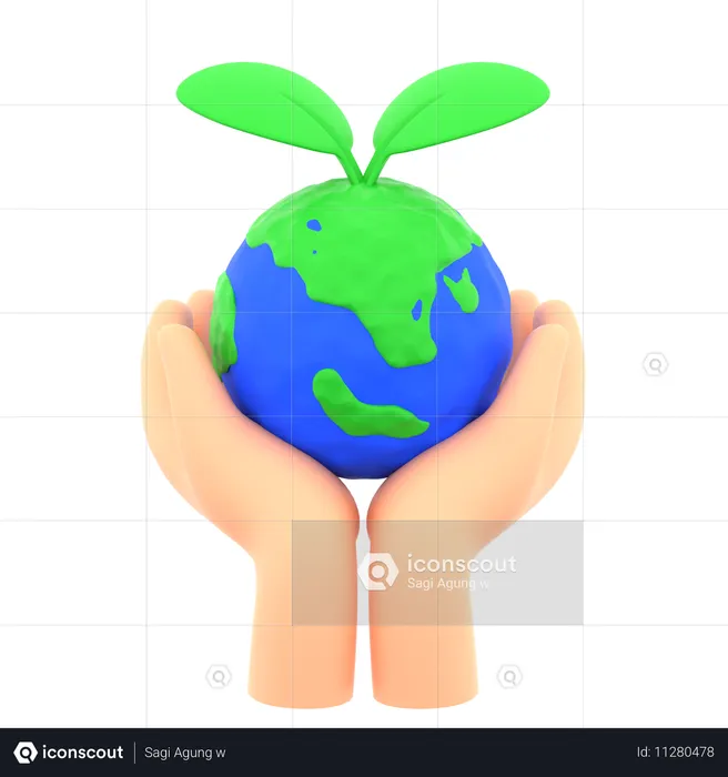 Soin de la terre  3D Icon