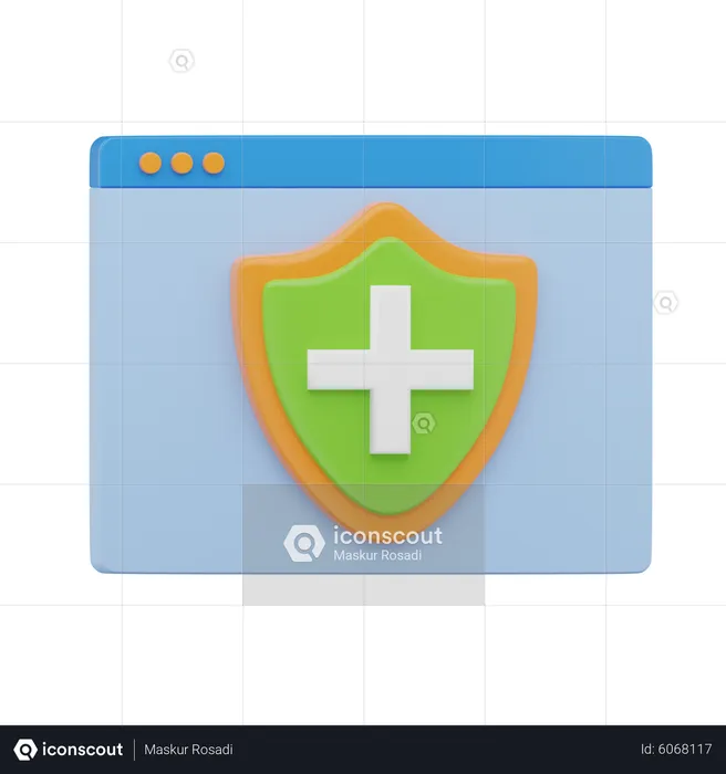 Soins de santé en ligne  3D Icon