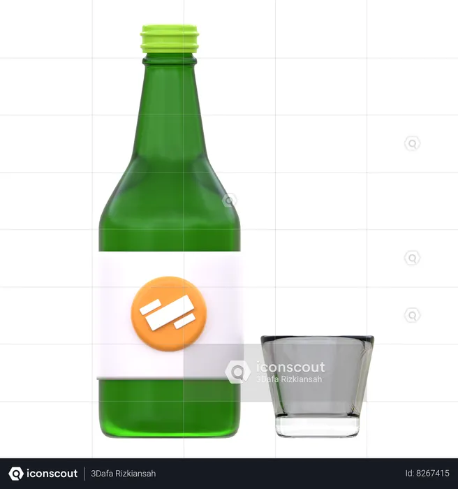 Soju  3D Icon