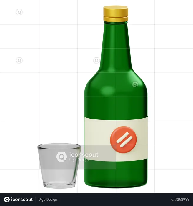 Soju  3D Icon