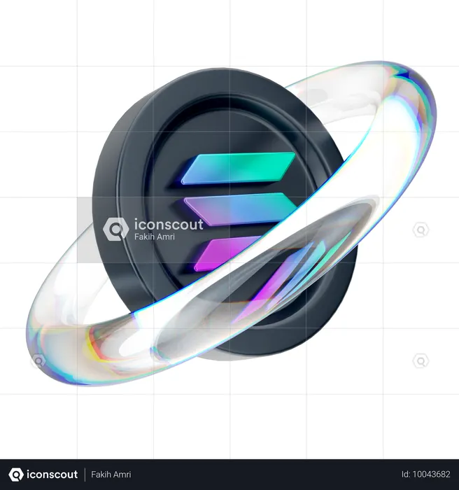 Solana  3D Icon