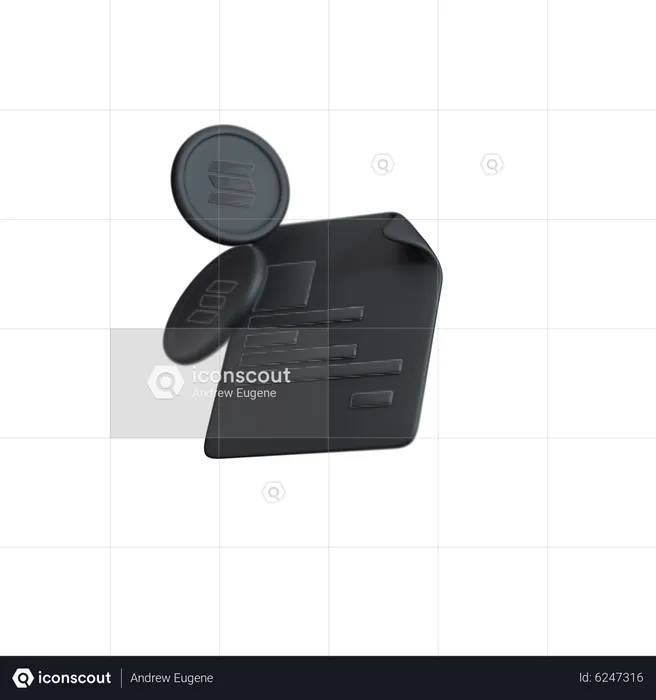 Solana contract clay  3D Icon