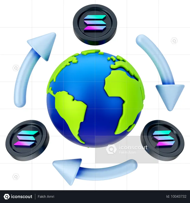 Solana Exchange  3D Icon