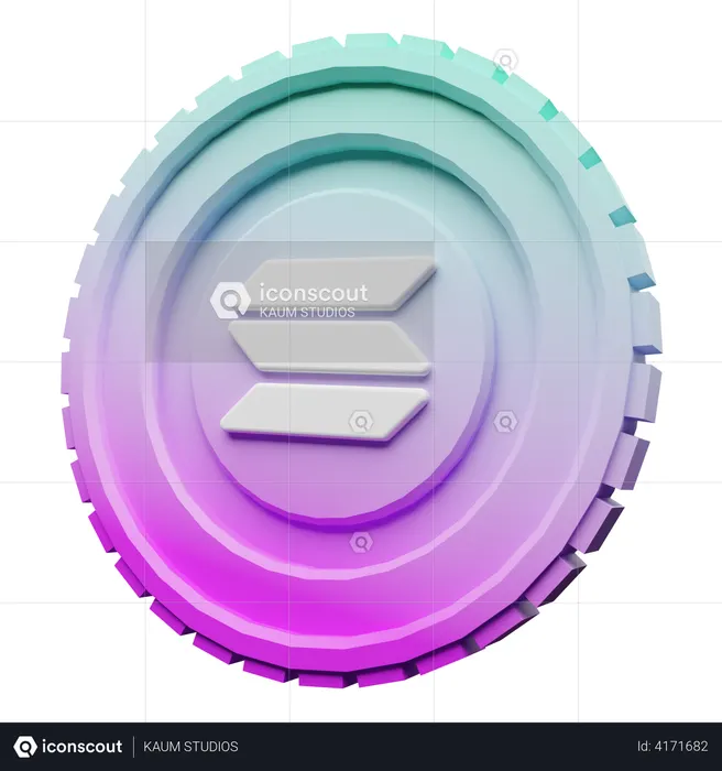 Solana-Münze  3D Icon