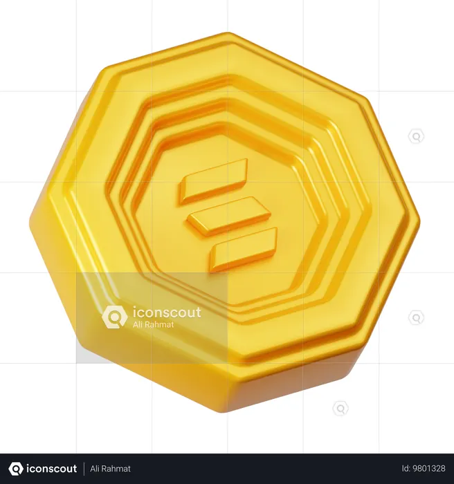 Solana-Münze  3D Icon