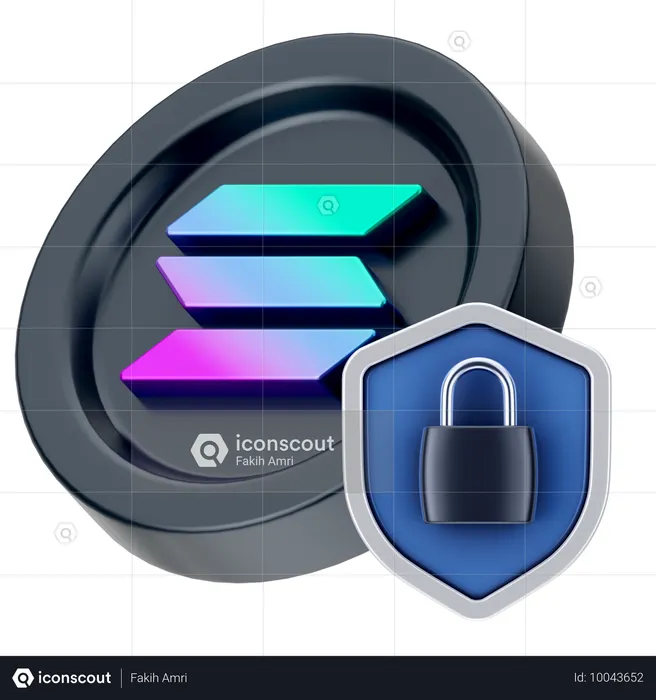 Solana Security  3D Icon