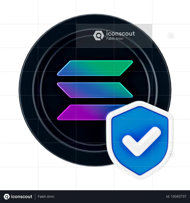 Solana Security  3D Icon